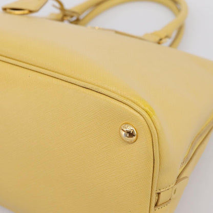 Prada Promenade Saffiano Leather, Yellow, Leather, Handbag