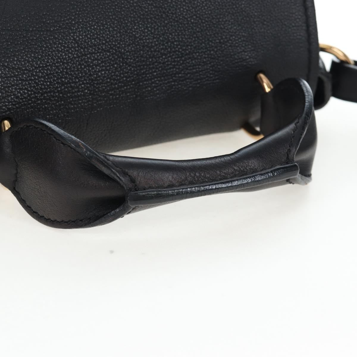 Chloe Elsie Convertible Satchel Leather, Black, Leather, Handbag