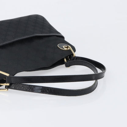 Gucci Twins Tote GG Canvas with Leather, Black, Canvas, Tote Bag