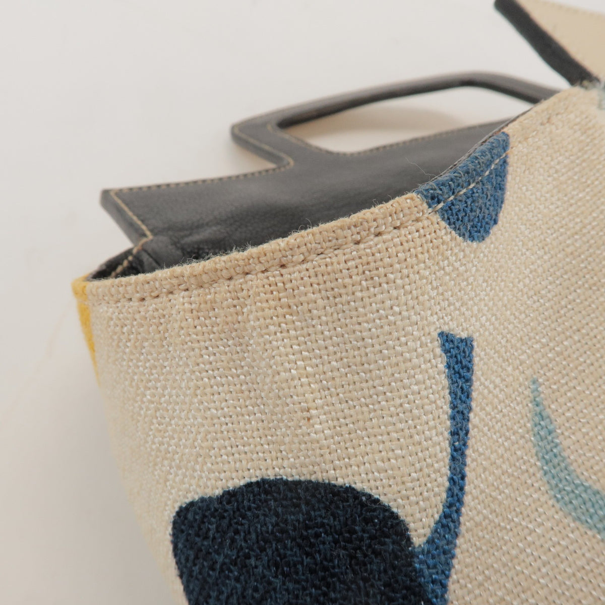 Miu Miu Vintage Leather, Beige, Canvas, Tote Bag