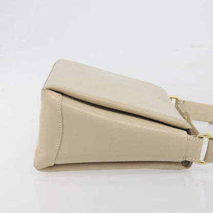 Gucci Vintage Convertible Box Leather, Beige, Leather, Handbag