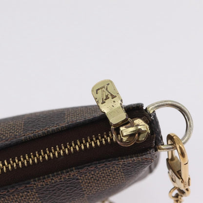 Louis Vuitton Mini pochette accessoires Damier Canvas, Brown, Canvas, Clutch