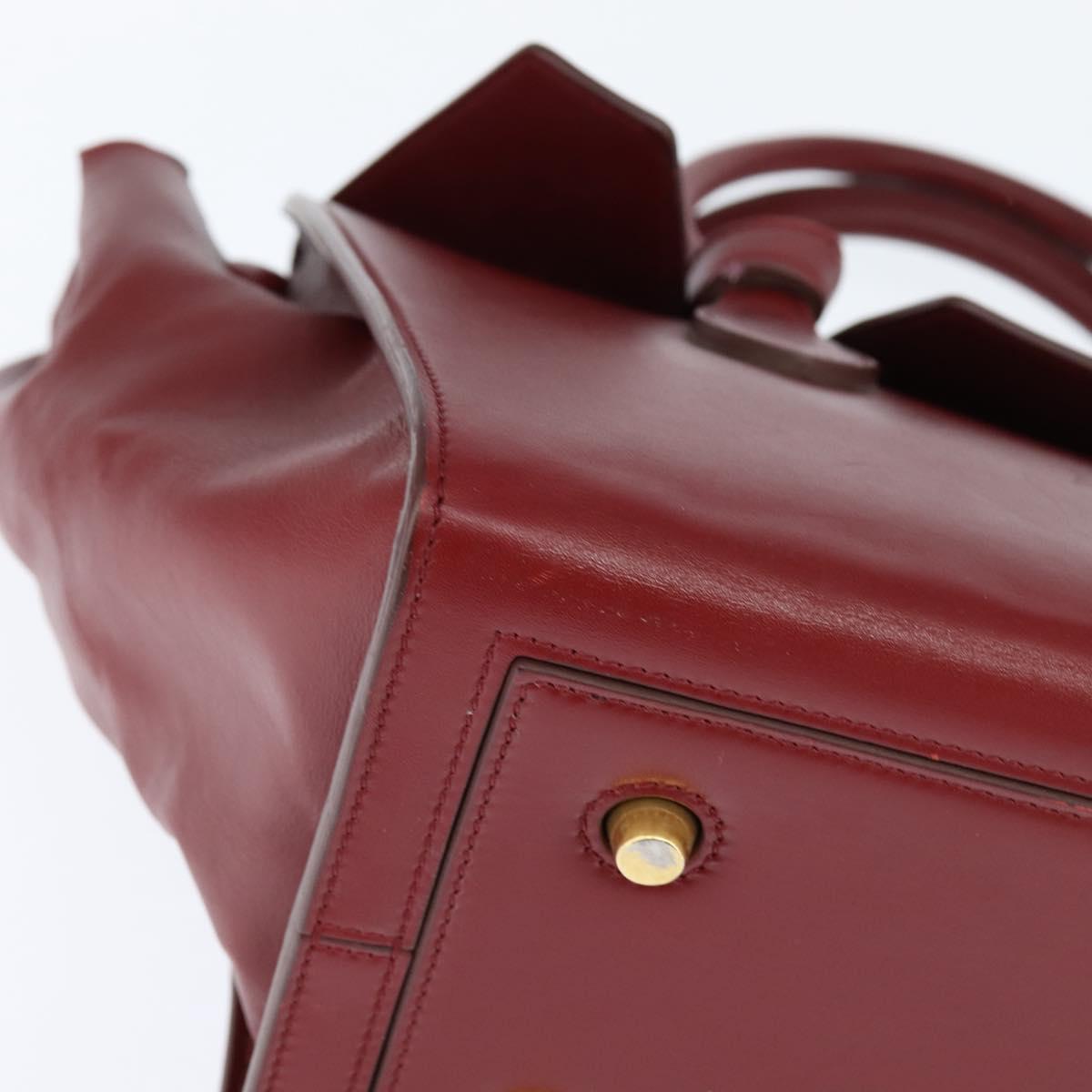 Celine Tie Tote leather, RED, LEATHER, Tote bag
