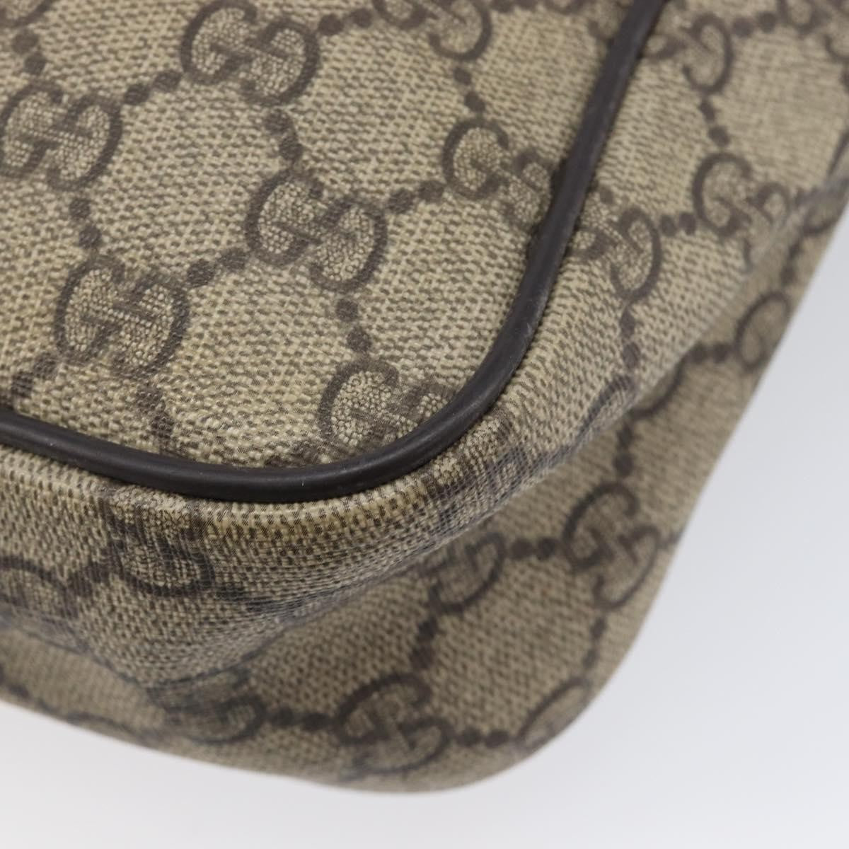 Gucci Front Zip Pocket Messenger GG Coated Canvas, Beige, Canvas, Shoulder Bag