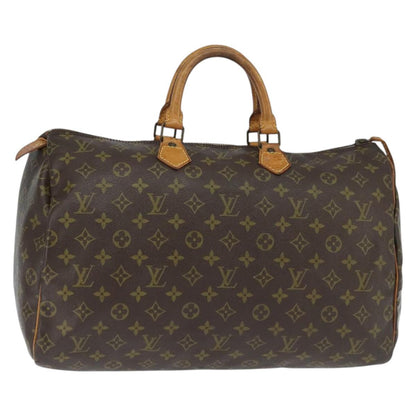 Louis Vuitton Speedy Handbag Monogram Canvas, BROWN, CANVAS, Handbag