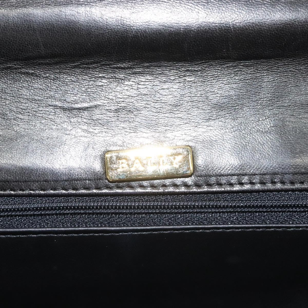 Bally Vintage Quilted Leather, Black, Leather, Handbag