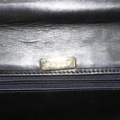 Bally Vintage Quilted Leather, Black, Leather, Handbag