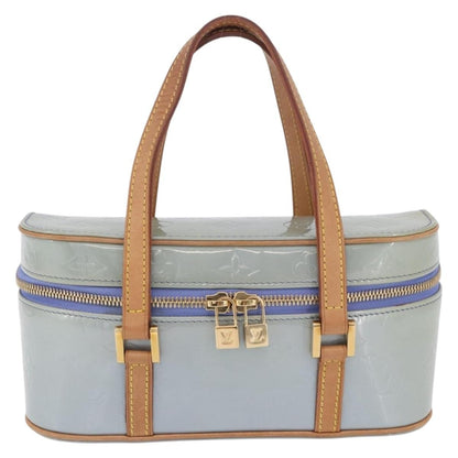 Louis Vuitton Sullivan Horizontal Monogram Vernis, Blue, Patent Leather, Handbag