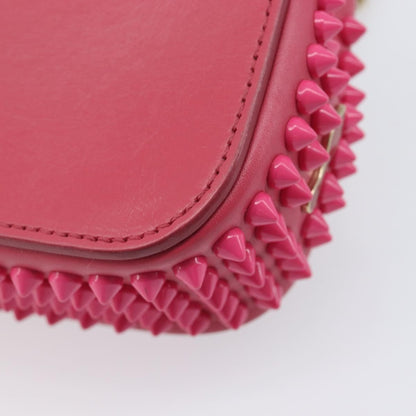 Christian Louboutin Sweet Charity Spiked Leather, Pink, Leather, Crossbody Bag