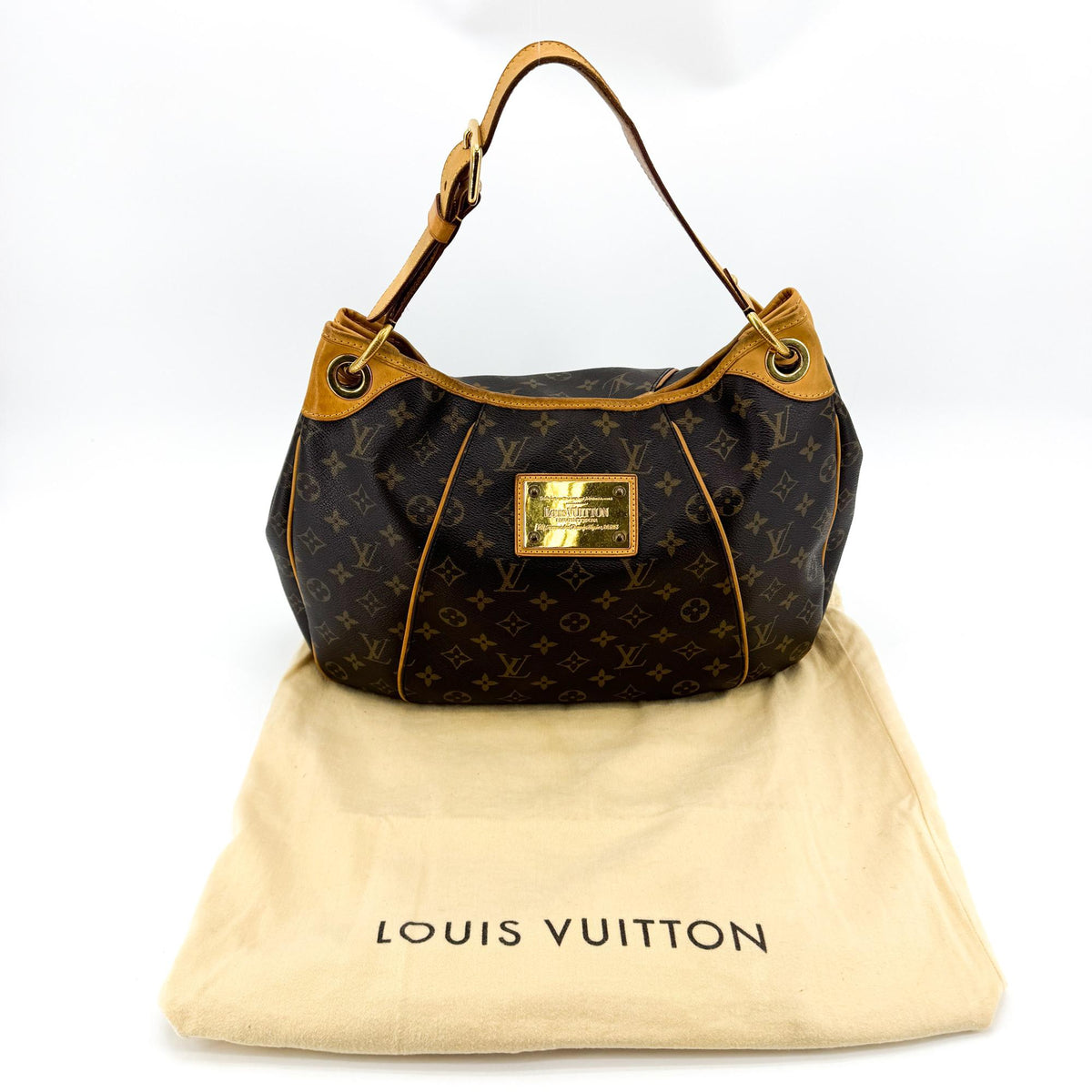 Louis Vuitton Galliera Monogram Canvas, Brown, Canvas, Handbag