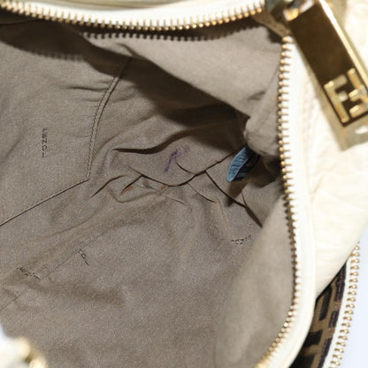 Fendi Zip hobo leather, Beige, Leather, Shoulder Bag