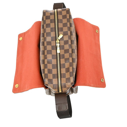 Louis Vuitton Naviglio Damier, Brown, Canvas, Handbag