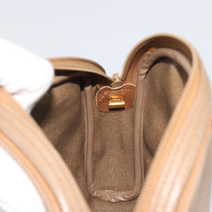 Christian Dior Vintage CD Logo Leather, Beige, Leather, Shoulder Bag