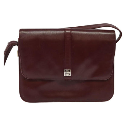 Givenchy Vintage 4G Leather, Burgundy, Leather, Shoulder Bag
