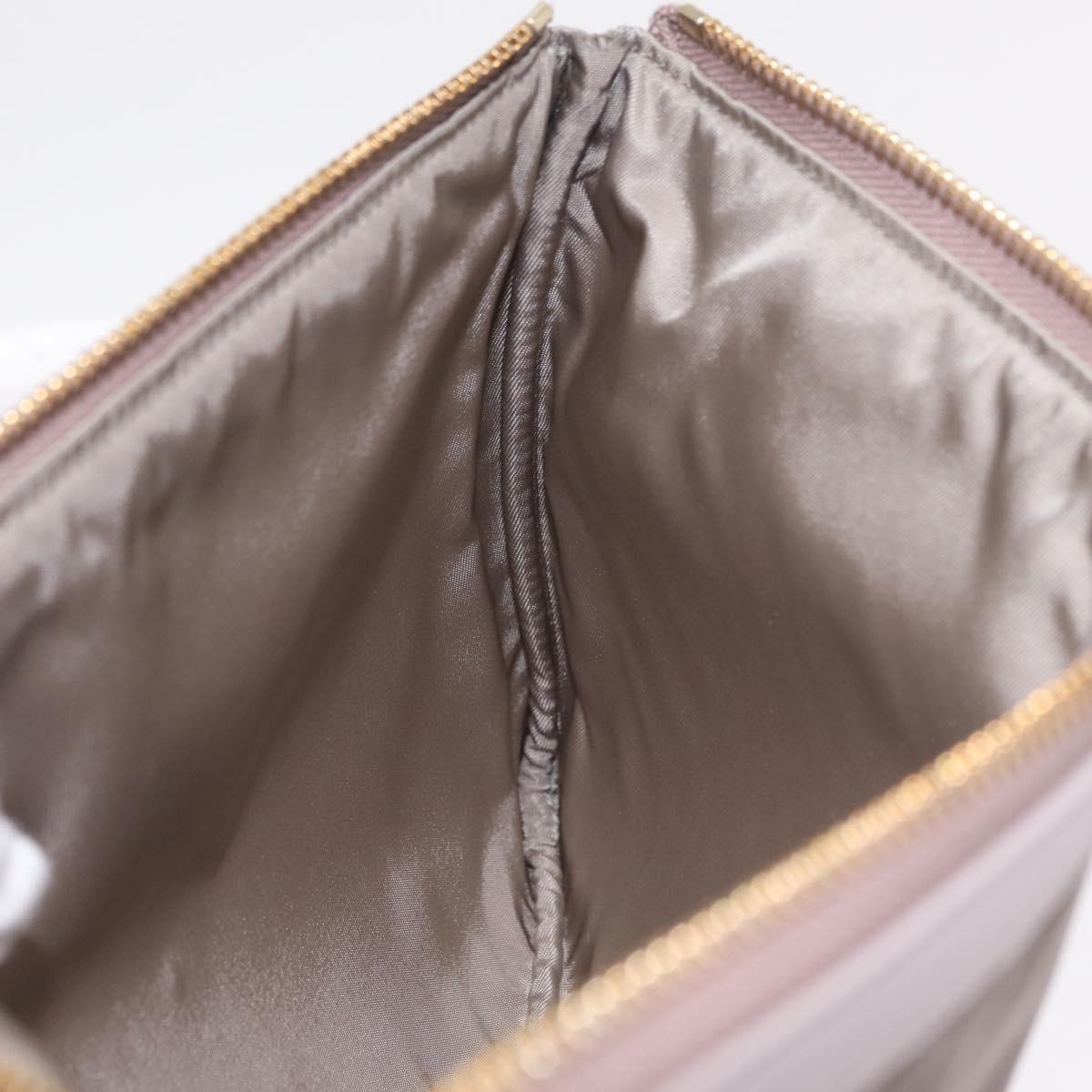 Salvatore Ferragamo Vala Clutch Nylon, Gray, Nylon, Clutch