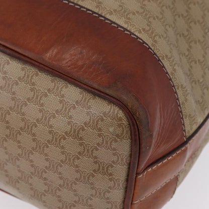 Celine Macadam Shoulder Canvas, Beige, Canvas, Crossbody Bag