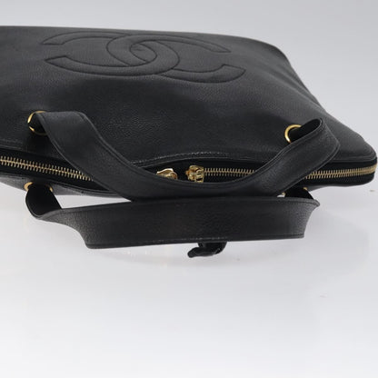 Chanel Vintage CC Dome Caviar, Black, Calfskin, Handbag