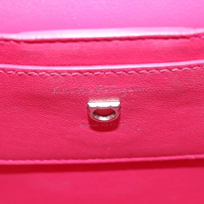 Salvatore Ferragamo Boxyz Top Handle Leather, Pink, Leather, Handbag