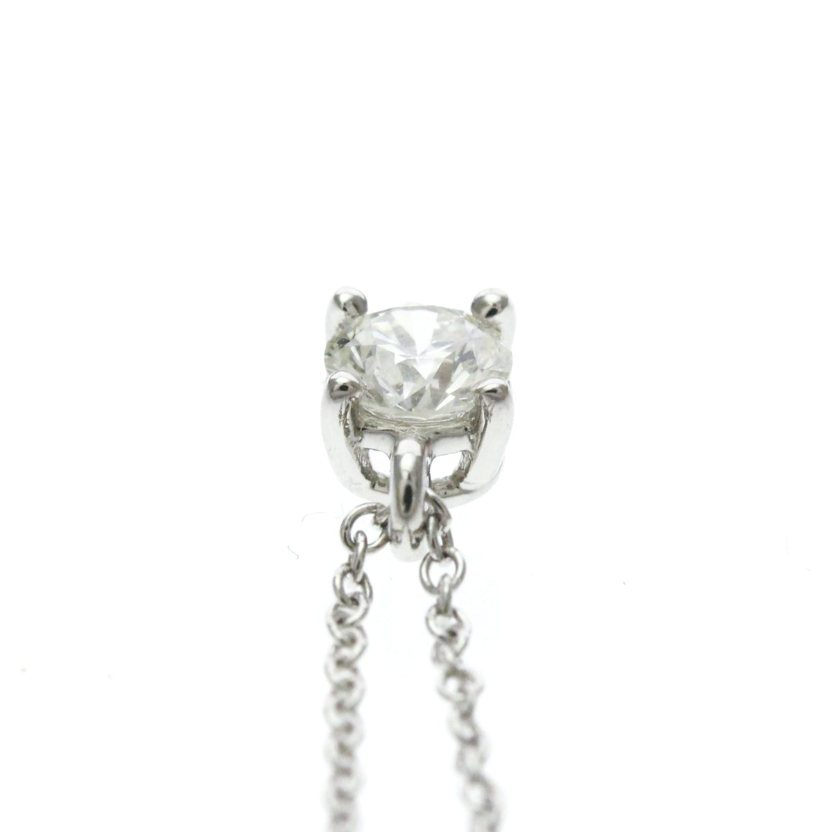 Tiffany & Co. Solitaire Pendant Platinum with Emerald Cut Diamond, Silver, Platinum, Necklace