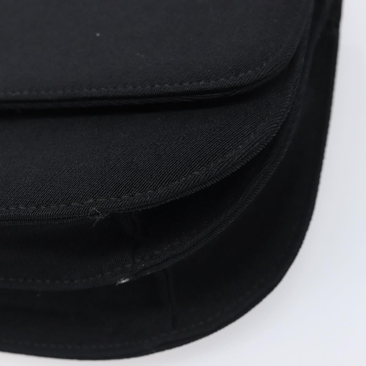 Prada Plastic Chain Flap Bag Canvas, Black, Cotton, Shoulder Bag