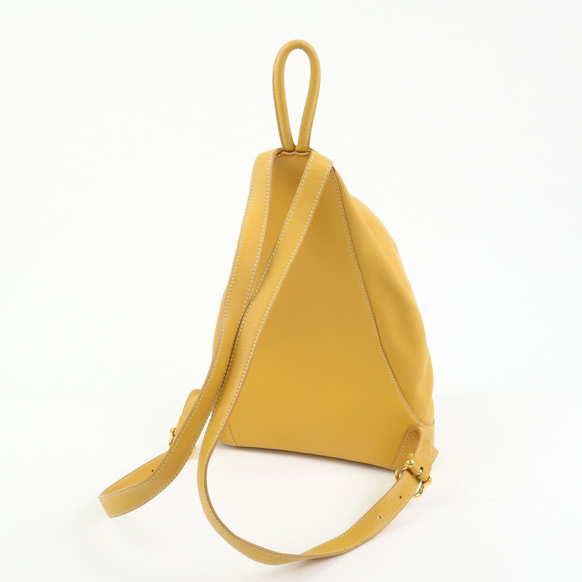 Loewe Anton Leather, Yellow, Leather, Backpack