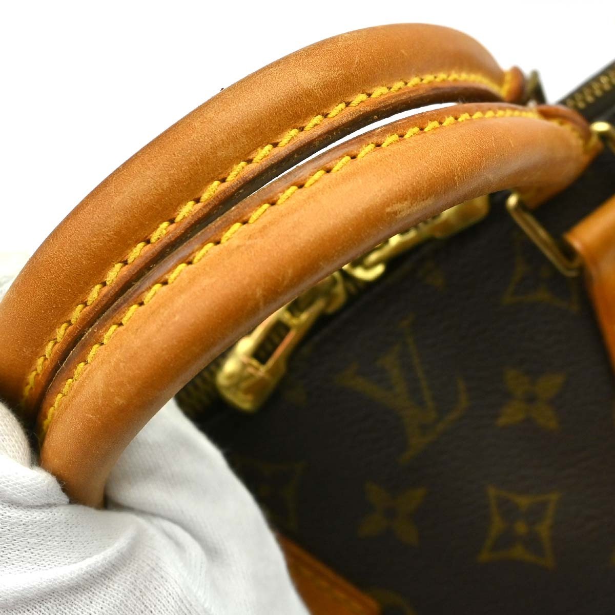 Louis Vuitton Alma Monogram Canvas, Brown, Canvas, Handbag