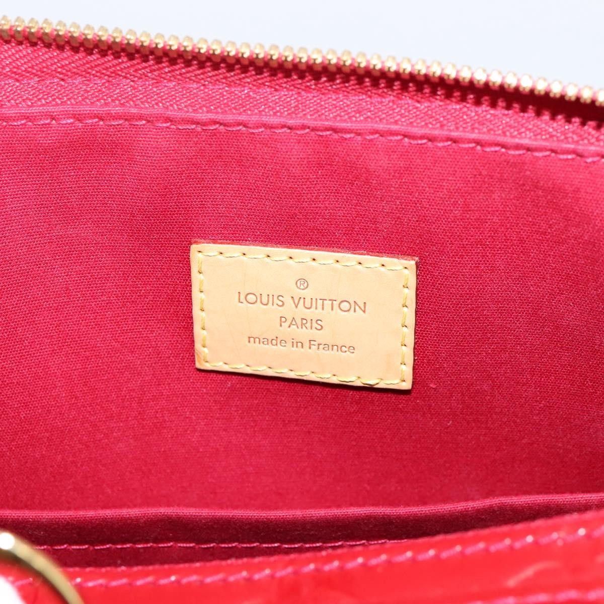 Louis Vuitton Montana Monogram Vernis, Red, Patent Leather, Handbag