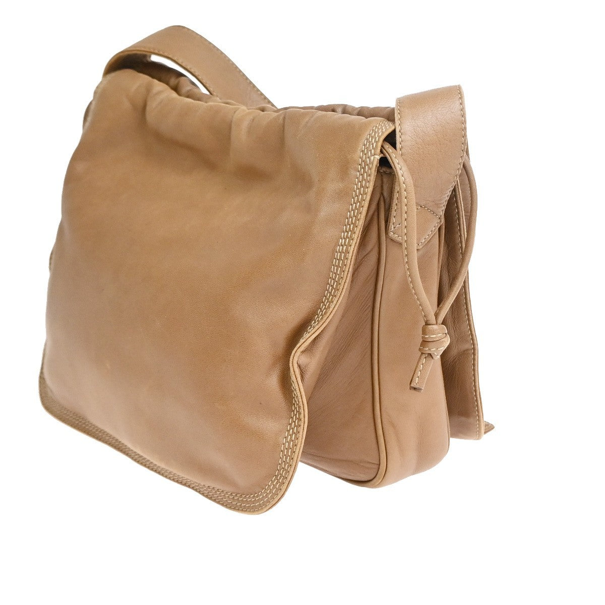Loewe Anagram Leather, Beige, Leather, Shoulder Bag