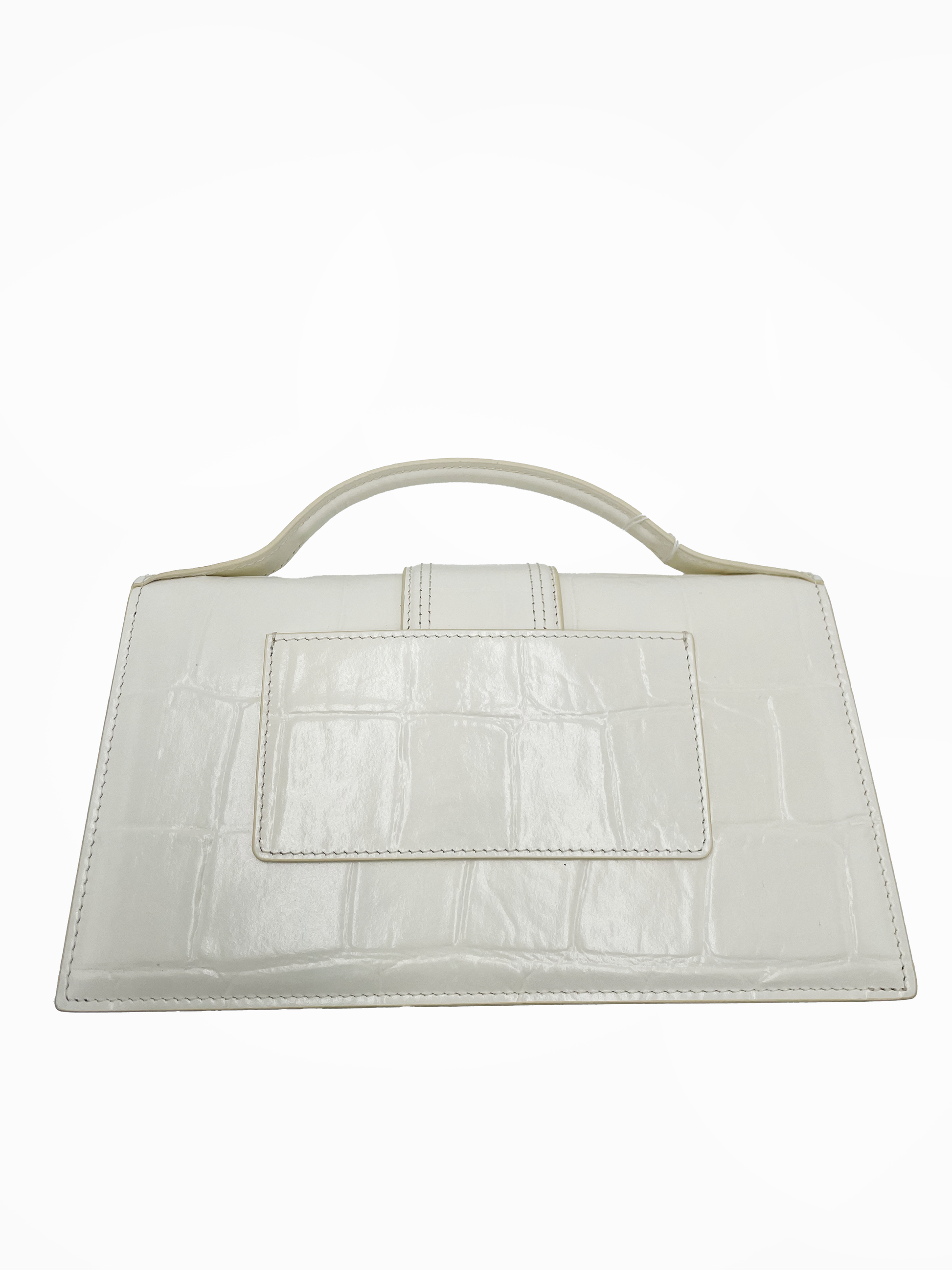Jacquemus Le Bambidou Flap Bag Shearling, WHITE, LEATHER, Travel bag