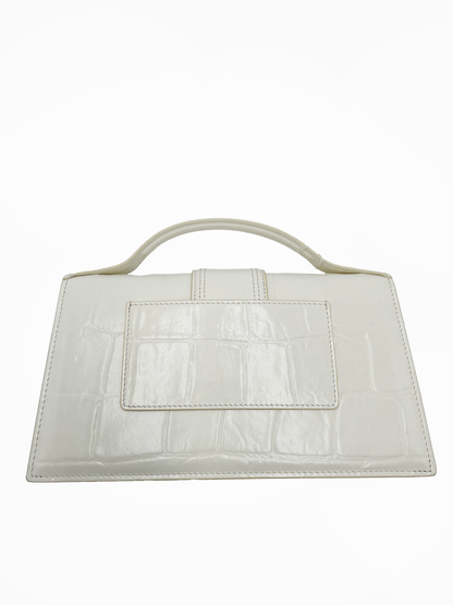 Jacquemus Le Bambidou Flap Bag Shearling, WHITE, LEATHER, Travel bag