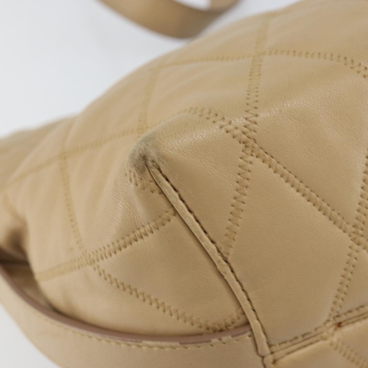 Givenchy GV Bucket Quilted Leather, Beige, Leather, Shoulder Bag