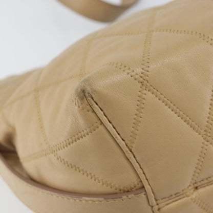 Givenchy GV Bucket Quilted Leather, Beige, Leather, Shoulder Bag