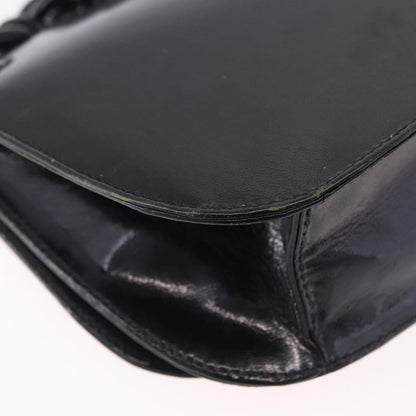 Prada Chain Shoulder Leather, Black, Leather, Shoulder Bag