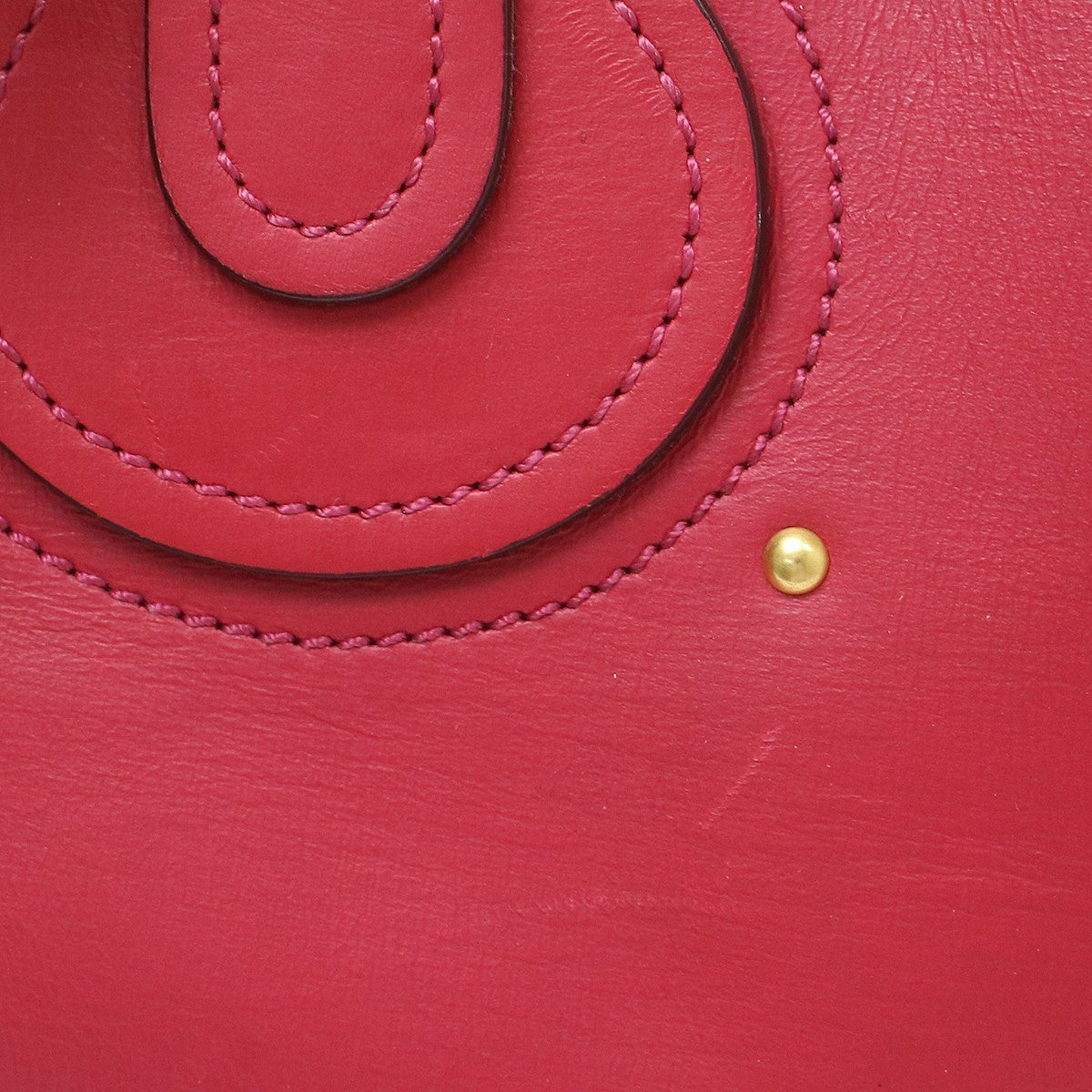 Chloe Paddington Lock Leather, Red, Leather, Handbag