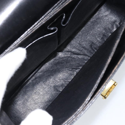 Celine Shoulder Leather, Black, Leather, Shoulder Bag