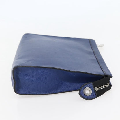 Louis Vuitton Pochette Voyage Taiga Leather, Blue, Leather, Clutch
