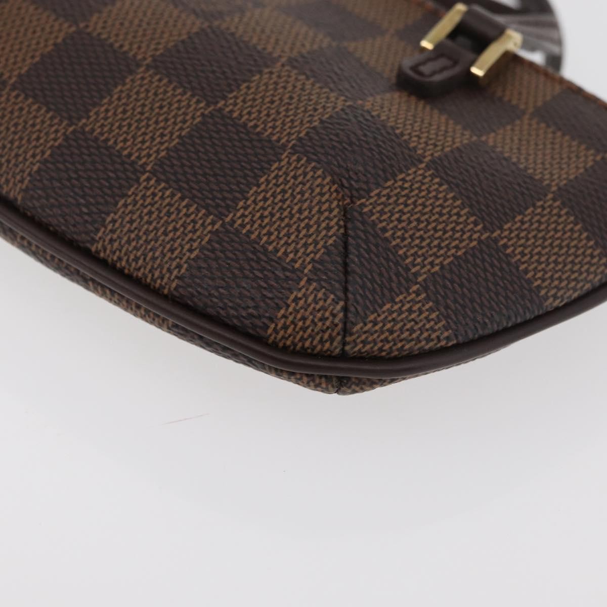 Louis Vuitton Manosque Pochette Damier, Brown, Canvas, Clutch