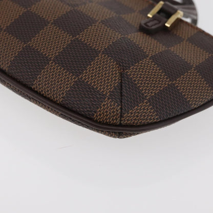 Louis Vuitton Manosque Pochette Damier, Brown, Canvas, Clutch