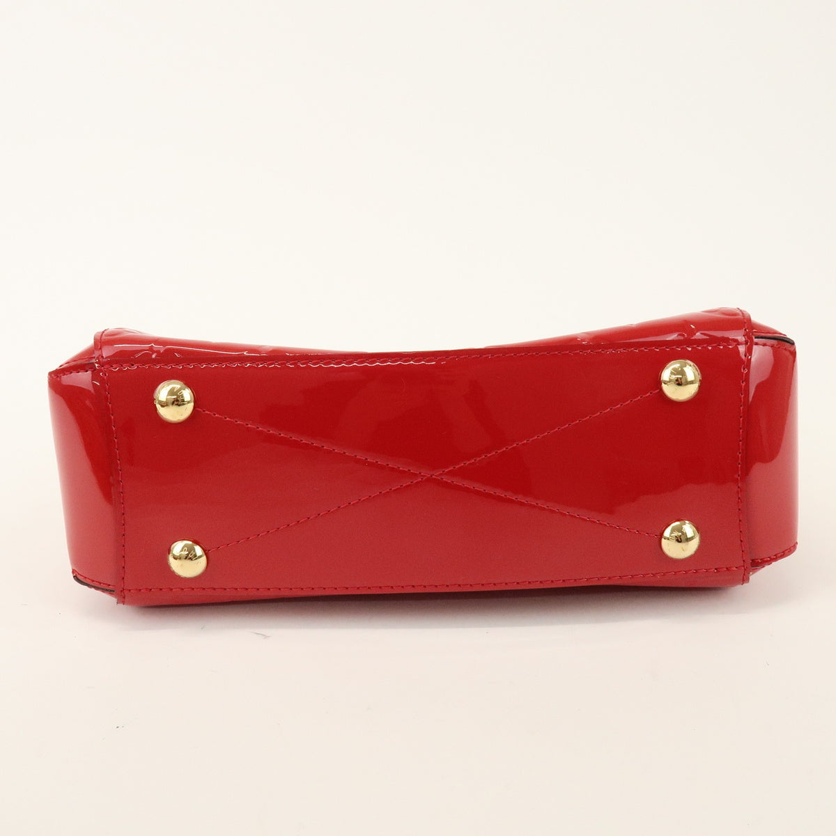 Louis Vuitton Montaigne Monogram Vernis, Red, Patent Leather, Handbag