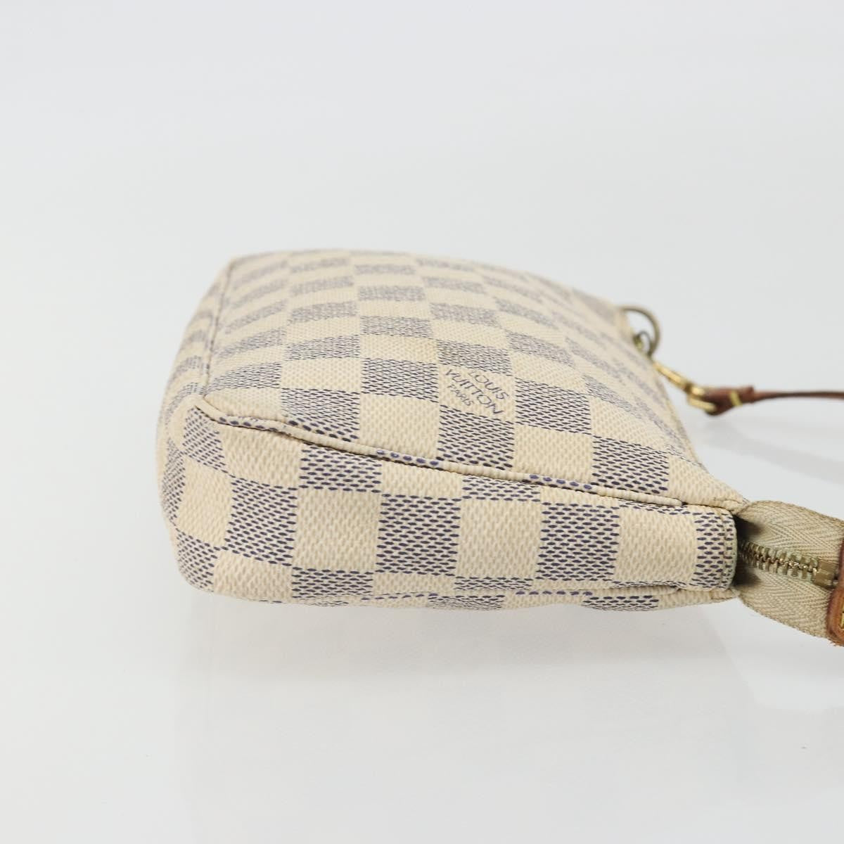 Louis Vuitton Pochette Accessoires Damier, Beige, Canvas, Clutch
