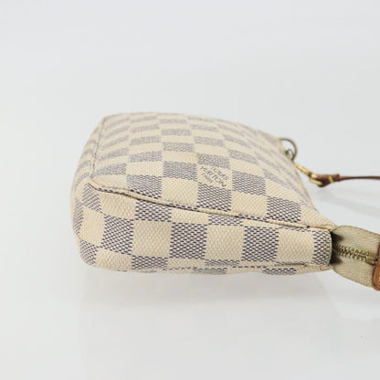 Louis Vuitton Pochette Accessoires Damier, Beige, Canvas, Clutch