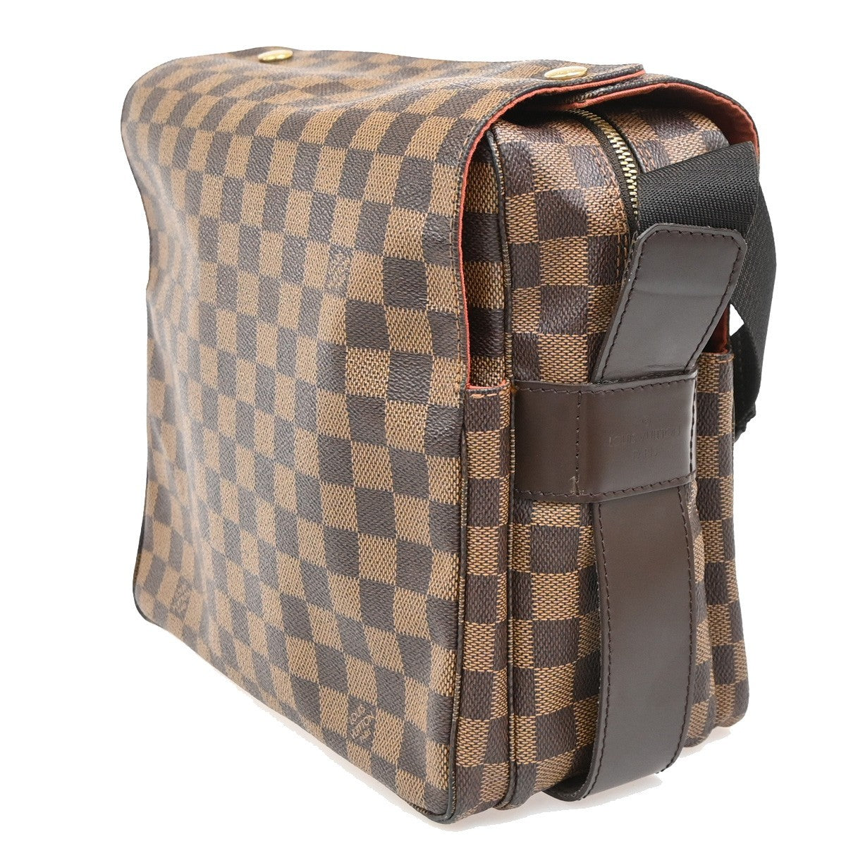 Louis Vuitton Naviglio Damier, Brown, Canvas, Handbag