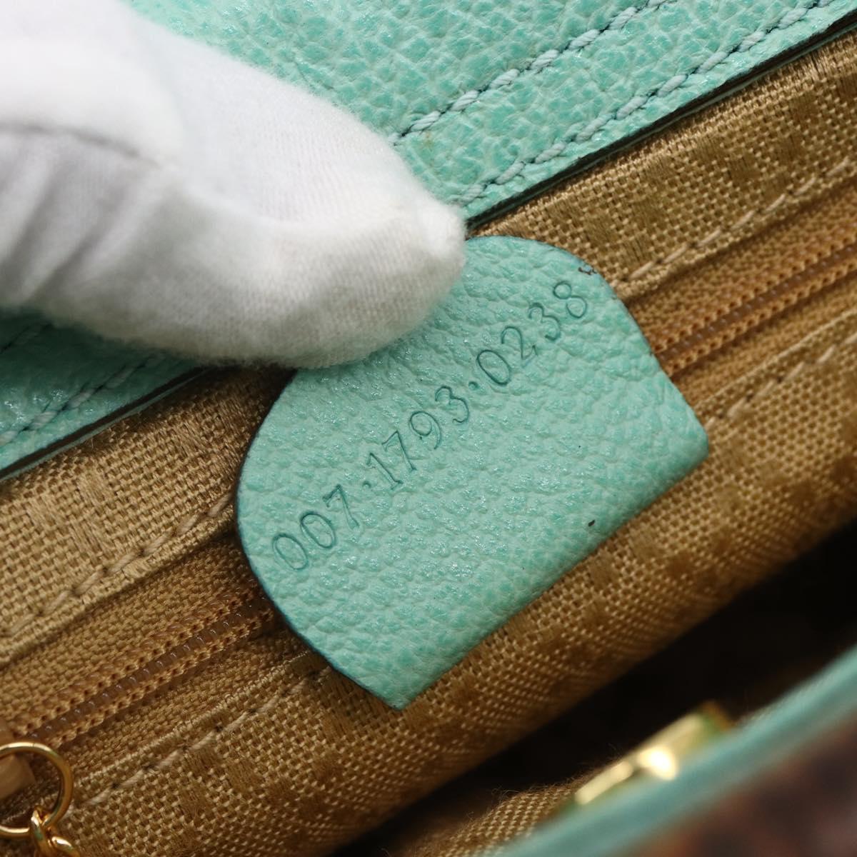 Gucci Bamboo Zip Pouch Leather, TURQUOISE, SUEDE, Clutche & pouche