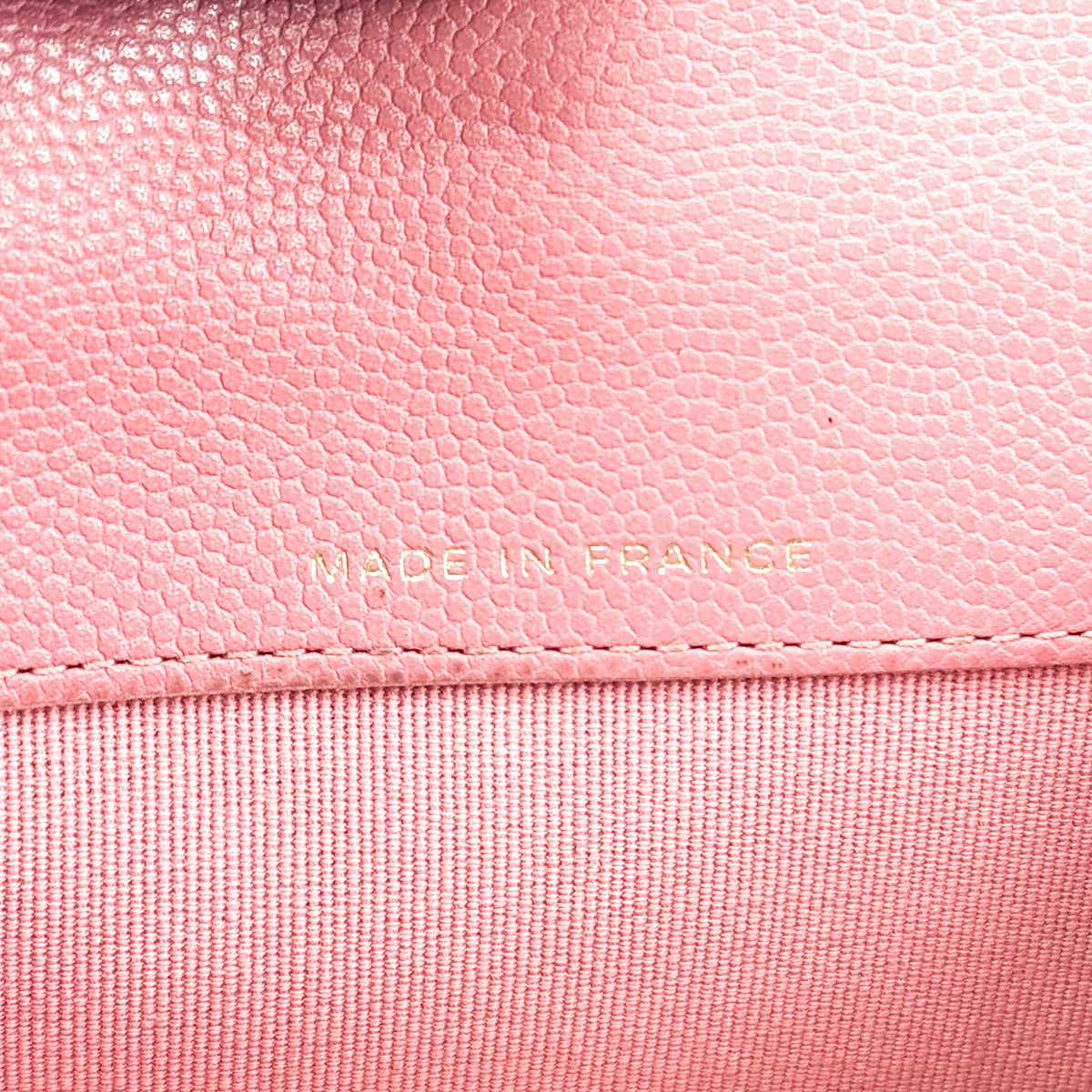 Chanel Classic Flap Card Case Quilted Caviar, Pink, Leather, Card Holder