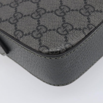 Gucci Ophidia Zip Wristlet GG Coated Canvas, Gray, Canvas, Shoulder Bag