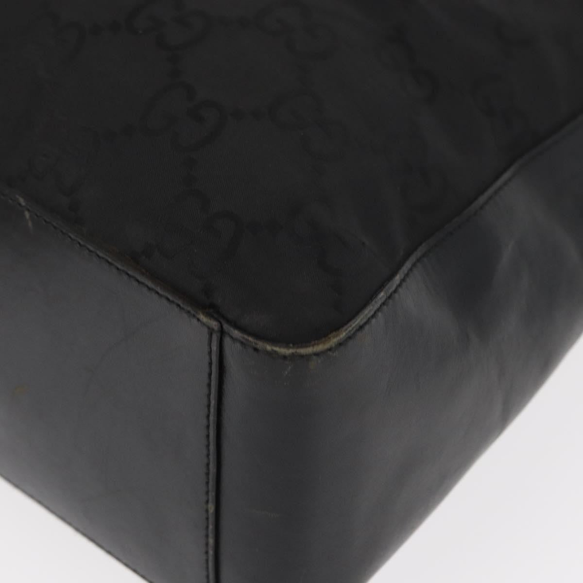 Gucci Vintage Hobo GG Canvas and leather, Black, Canvas, Shoulder Bag
