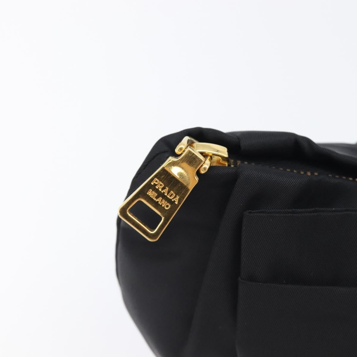 Prada Bow Wristlet Tessuto, Black, Nylon, Clutch
