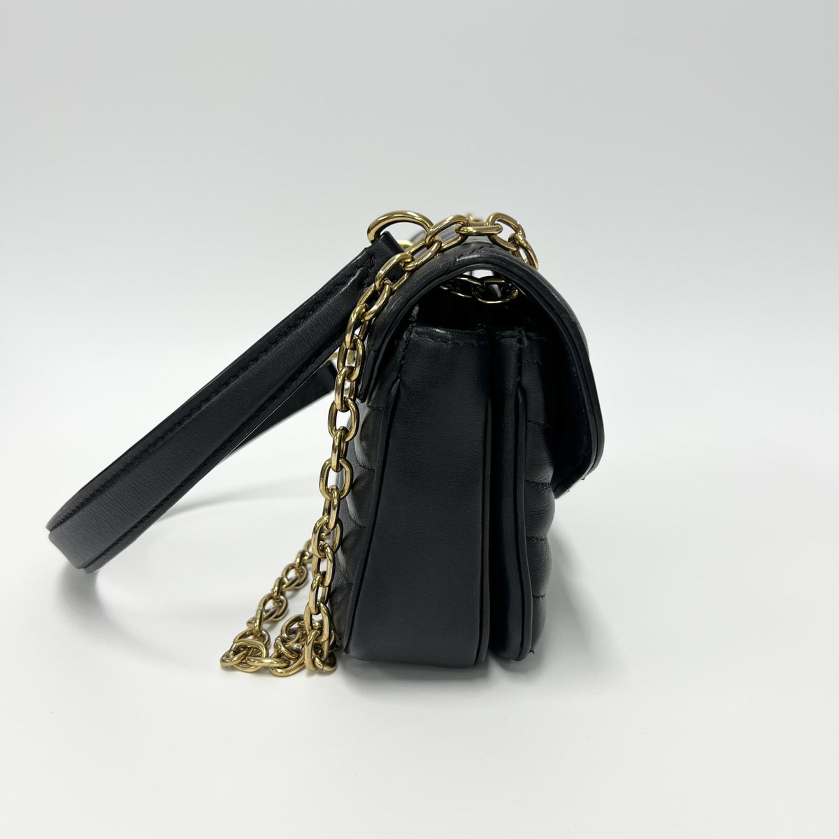 Louis Vuitton New Wave Chain Bag NM Quilted Leather, Black, Leather, Shoulder Bag
