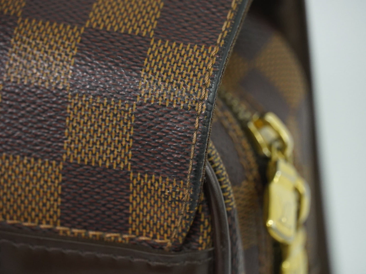 Louis Vuitton Shelton Messenger Damier Ebene, Brown, Canvas, Shoulder Bag