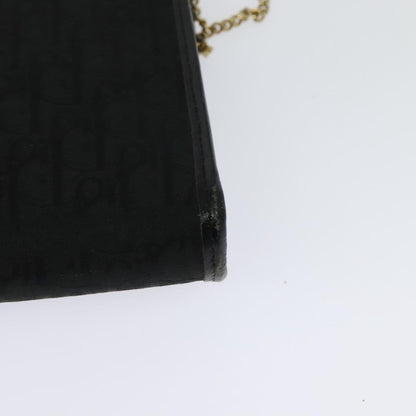 Christian Dior Vintage Trotter Flap Canvas, Black, Canvas, Shoulder Bag